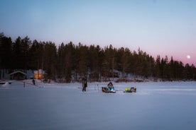 Levi Ice Fishing Experience in the Wild with Campfire Treats