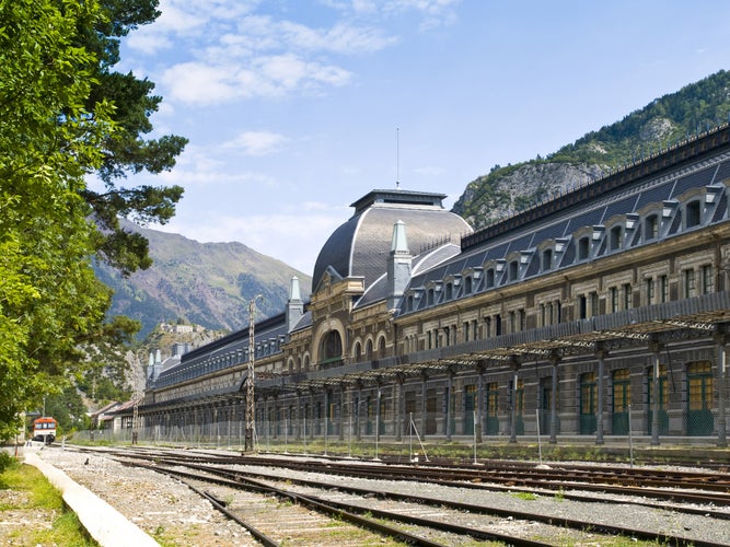 Photo of Canfranc railway station, Huesca, Spain.