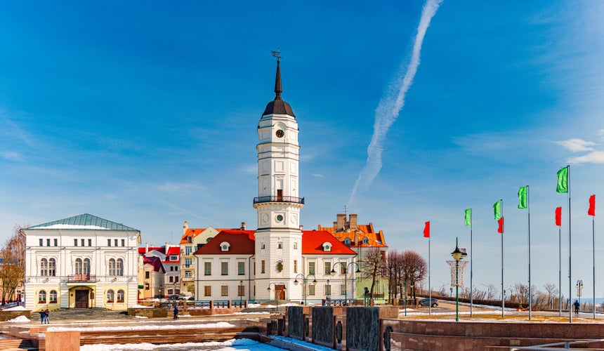 Photo of Cityscape of Mogilev City At Daytime Across the Dubrovenka.