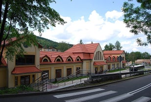 Photo of old wooden Norwegian temple Wang in Karpacz, Poland.