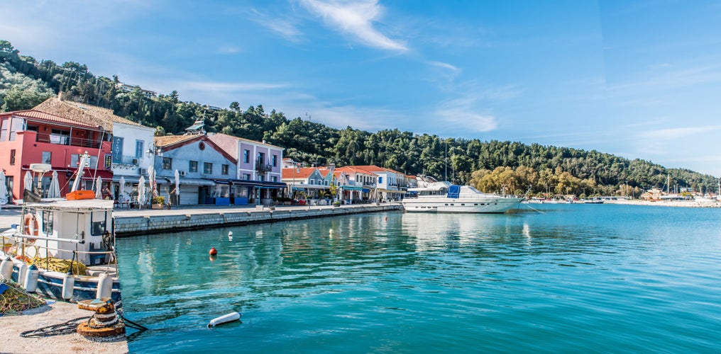 Photo of Panorama of Katakolo port, where cruise ships land for ancient Olympia, Greece.