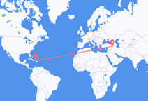 ハイチのカパイシアンから、トルコのバンまでのフライト
