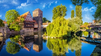 Photo of Autumn aerial cityscape of Mannheim city, Baden-Württemberg, Germany.