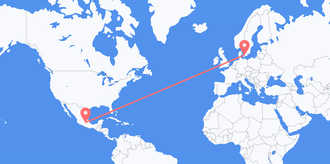 Flights from Mexico to Denmark