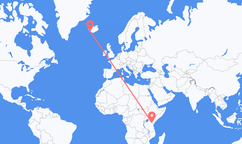 Flights from Mount Kilimanjaro to Reykjavík