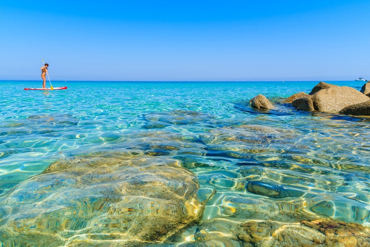 Crystal clear sea water of Bodri beach.