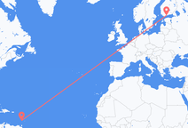 세인트빈센트 출신 출발해 헬싱키로 향하는 항공편