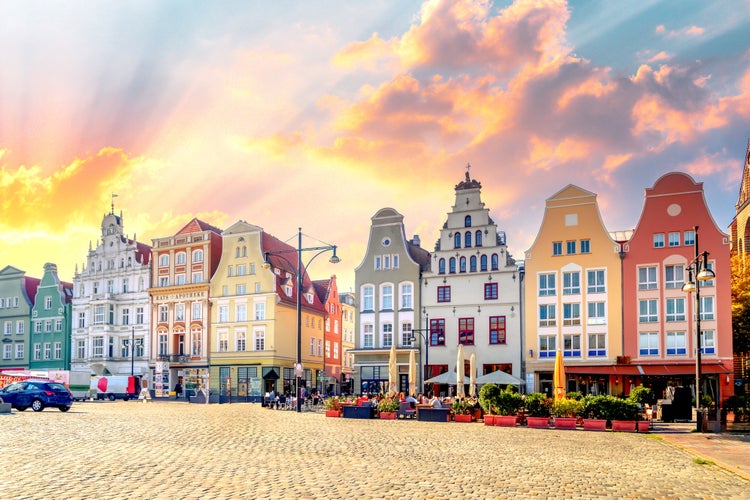 Photo of Neuer Markt in Rostock in Germany.