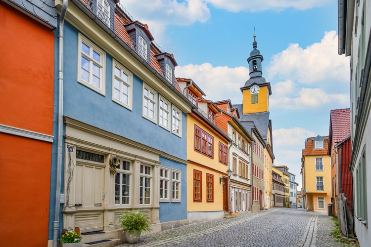 Photo of street on Rudolstadt in Germany.