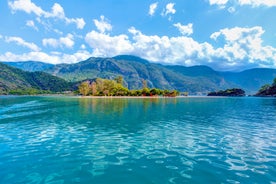 road landscape in the city. Turkey travel in summer. Highway view in beautiful city. Car driving on the road in city. Travel view in asian cities. Highway landscape in summer. Bursa, Turkey.