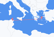 튀니스 출발, 미코노스 도착 항공편