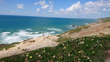 Photo of aerial view of Ferrel, Portugal.