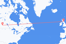 Vluchten van Saskatoon naar Edinburgh