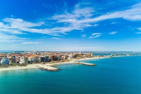 Photo of aerial view of the ancient seaside town, Nessebar, Bulgaria.