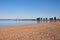 photo of an empty Nallikari beach at morning in Oulu, Finland.