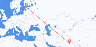 Flug frá Indlandi til Eistlands