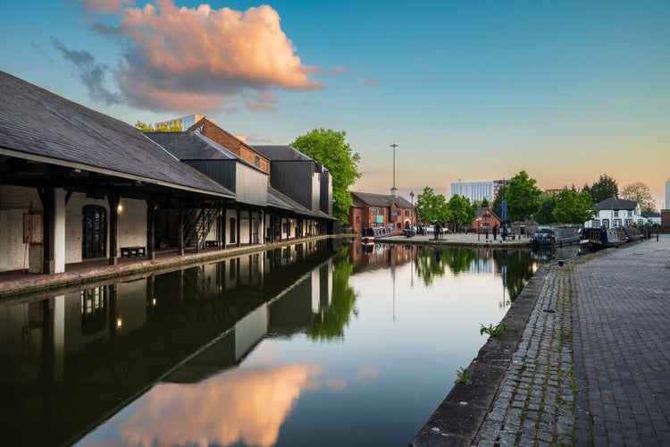 photo of Coventry Canal Basin on Sherbourne river. England.