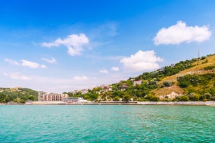 Photo of Balchik Palace of Romanian Queen Marie at Bulgarian Black Sea coastline, Balchik, Bulgaria.