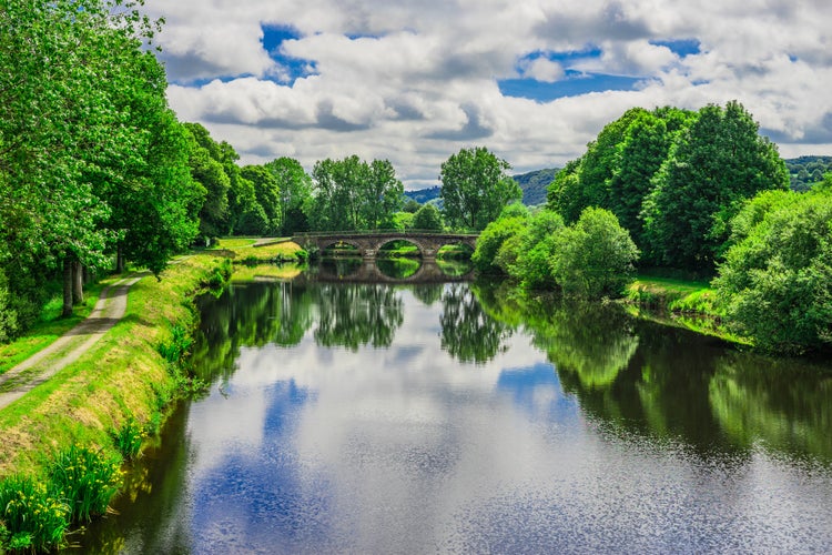 Photo of Landscape France Brittany Canal de Nantes to Brest near Saint-Thois.