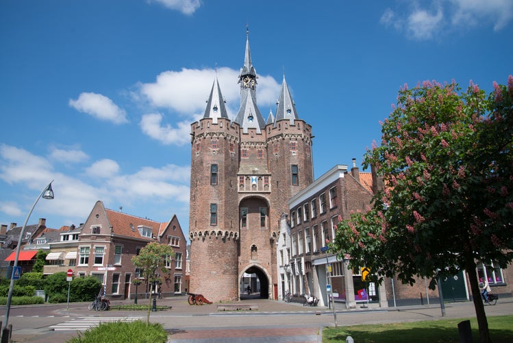 Historic gate (Sassenpoort) of the city Zwolle, Netherlands.