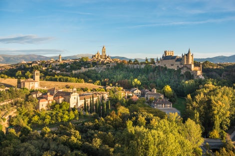 photo of view of View of the Old Town of Segovia, Spain.