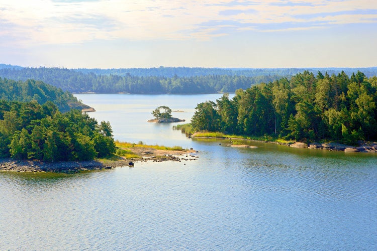 Photo of evening view of Turku Archipelago, Finland.