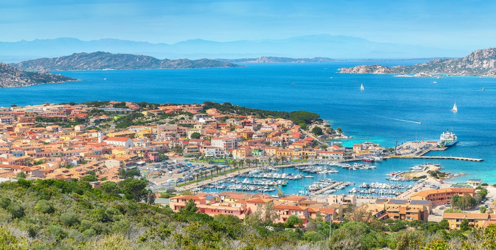 Breathtaking view on Palau port and La Maddalena island. Location: Palau, Province of Olbia-Tempio, Sardinia, Italy, Europe