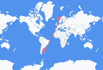 Vluchten van Mount Pleasant, Falklandeilanden naar Sogndal, Noorwegen