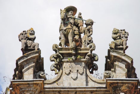 Photo of detail of monastery of St. Martin Pinario, Santiago de Compostela.