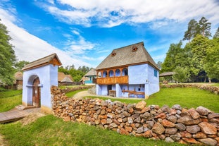 Photo of the Small Square piata mica, the second fortified square in the medieval Upper town of Sibiu city, Romania.