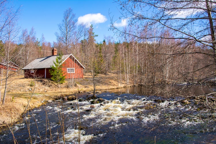 View of Kärkelä old ironworks area, Kärkelänjoki river, Salo, Finland