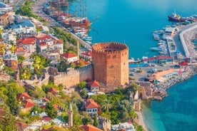 Visite d'une demi-journée de la ville d'Alanya avec téléphérique et panorama au coucher du soleil