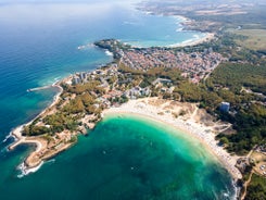 Photo of amazing aerial view of town of Kiten, Burgas Region, Bulgaria.