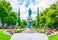 Photo of Statue of JL Runeberg, the national poet of Finland, at Esplanadi park avenue in Helsinki, Finland.