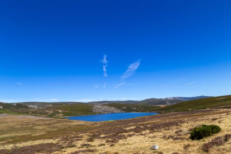 photo of view of Panoramic of the Fish Lagoon. Galende, Zamora, Spain.