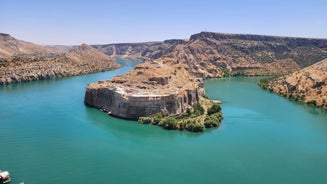 Photo of the skyline of Sanliurfa as viewed from the castle, Turkey.