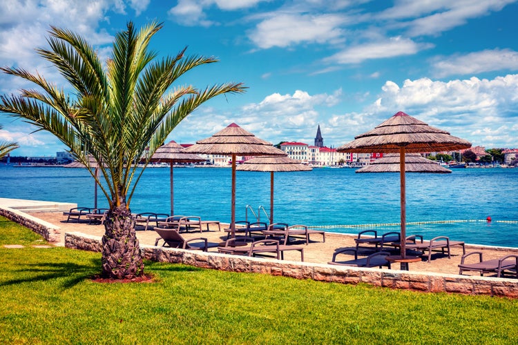 Photo of spring view of popular summer resort Porec, western Croatia.