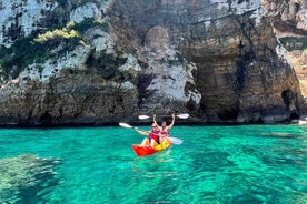 Paraíso del kayak: tour de snorkel, cueva y salto desde acantilados en Cala Portixol