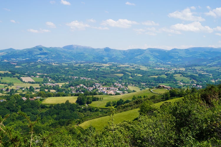 Photo of The village of Sare in the middle of the Basque mountains.