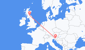 Flyreiser fra Skottland til Slovenia