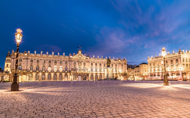 Photo of Place Stanislas Nancy France at night.