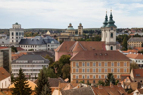 photo of view of Eger is best known for its castle, thermal baths, baroque buildings, the northernmost Ottoman minaret, dishes and red wines