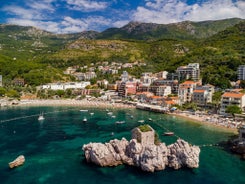 photo of a beautiful panorama view of Bečići is a town in the municipality of Budva, Montenegro.