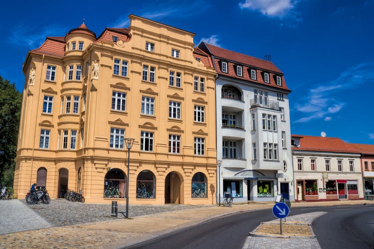 Renovated old buildings in Oranienburg, Germany