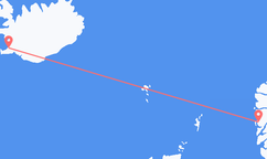 Flights from Bergen to Reykjavík
