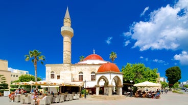 Photo of the main port of Kos island in Greece..