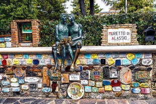 Photo of a coastal city of Imperia, Italian Rivera in the region of Liguria, Italy.