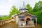 photoof view of Sokolski Orthodox Monastery Located in Bulgaria on the Northern Slope of the Balkan Mountains, Boicheta, Bulgaria.