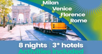 Milan, Venice, Florence, Rome: essential (3* hotels) low carbon tour by train