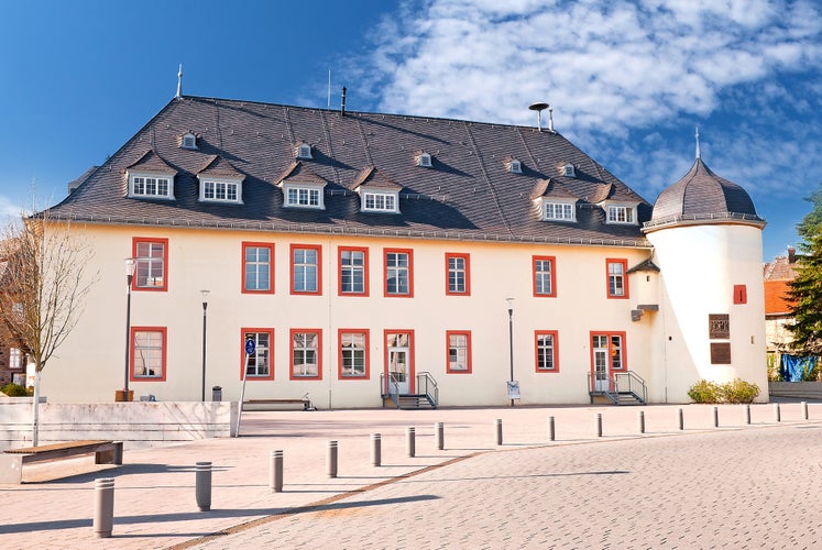 Photo of 18th century built Kellereigebäude (Winery Building) at the old town of Hofheim, Hesse, Germany.